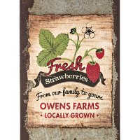 7 Inch Iron Berry Patch Canister with Wood Lid-3