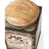 6 Inch Iron Berry Patch Canister with Wood Lid-2