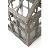 14 Inch Distressed Gray Wood and Glass Terrarium-3