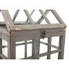 14 Inch Distressed Gray Wood and Glass Terrarium-4