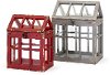 Clearance 11 Inch Distressed Berry Wood and Berry Terrarium