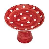 5 Inch Berry Patch Hand Painted Ceramic Cake Stand-2