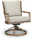Light Brown Patio Swivel Dining Chair - Trevi