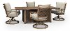 Light Brown Swivel Patio Dining Set - Trevi