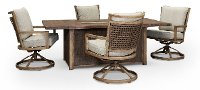 Light Brown Swivel Patio Dining Set - Trevi