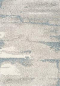 5 x 8 Medium Cirrus Cream, Gray, and Blue Rug - Breeze