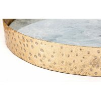 15 Inch Gold Round Tray with a Gray Surface Pattern-3