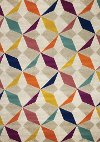 5 x 8 Medium Diamond Checkerboard Gray Area Rug - Topaz