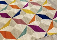 8 x 11 Large Diamond Checkerboard Gray Area Rug - Topaz-3