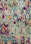 5 x 8 Medium Distressed Gray, Purple, and Blue Rug - Topaz