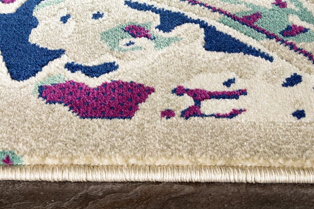 8 x 11 Large Distressed Gray, Purple, and Blue Rug - Topaz-4
