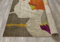 5 x 8 Medium Watercolor Flowers Gray and Green Area Rug - Topaz-6