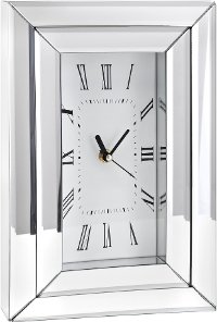 Rectangular Mirrored Desk Clock