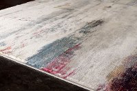 5 x 8 Medium Banded Multicolored Cream Area Rug - Sidra -3