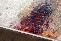 5 x 8 Medium Banded Multicolored Cream Area Rug - Sidra -5