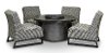 Modern Round Patio Fire Pit Set - Del Mar