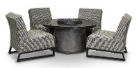 Modern Round Patio Fire Pit Set - Del Mar