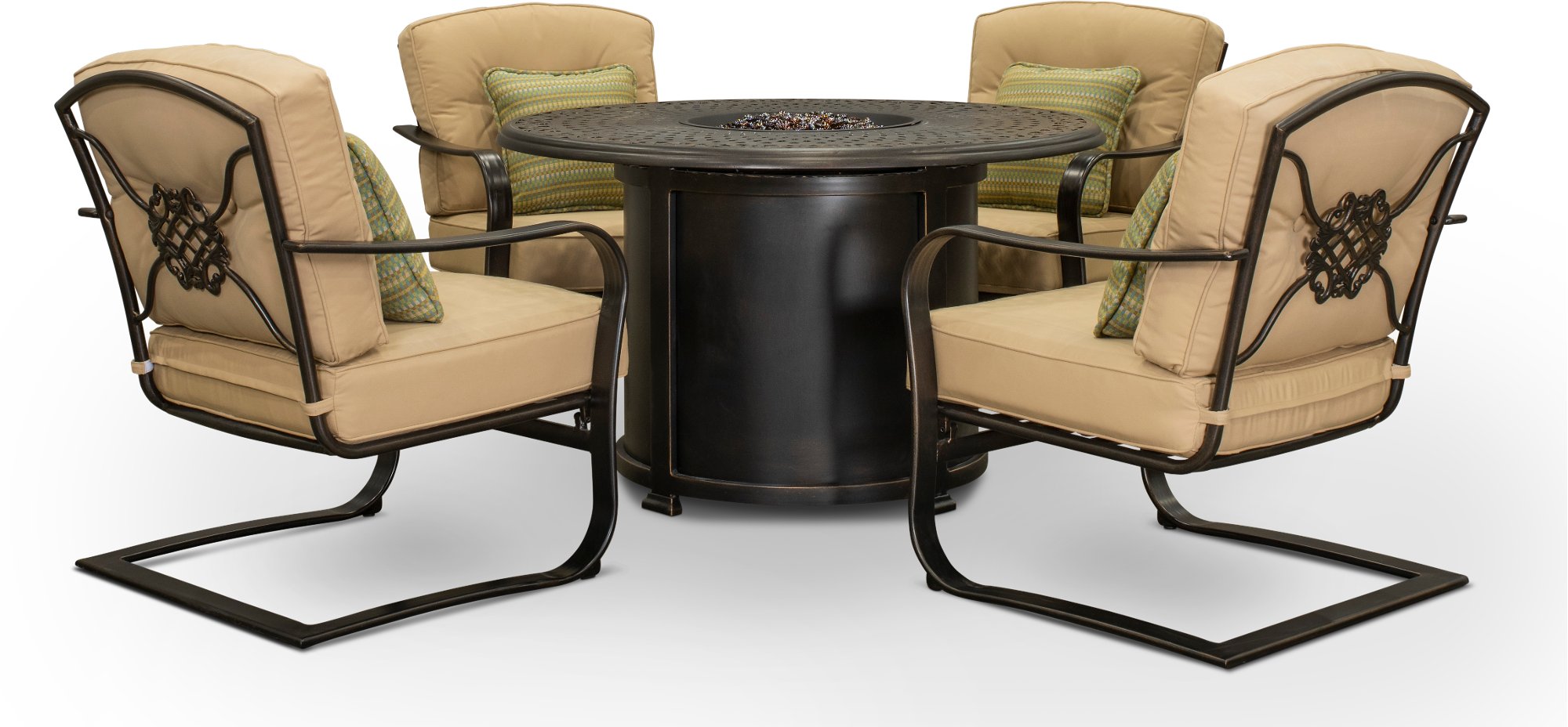 5PC:CHARLESTON/FIR Traditional 5 Piece Fire Pit Set - Charleston-2