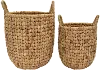 Clearance 15 Inch Water Hyacinth Basket with Handles