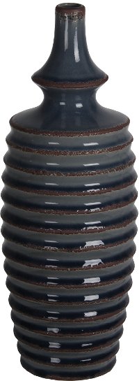 20 Inch Two Tone Gray Ceramic Vase