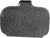 14 Inch Wide Gray Ceramic Vase with Web Design