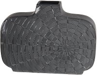14 Inch Wide Gray Ceramic Vase with Web Design