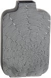 16 Inch Tall Gray Ceramic Vase with Web Design