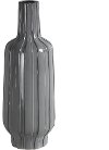Clearance 17 Inch Gray Ribbed Ceramic Vase