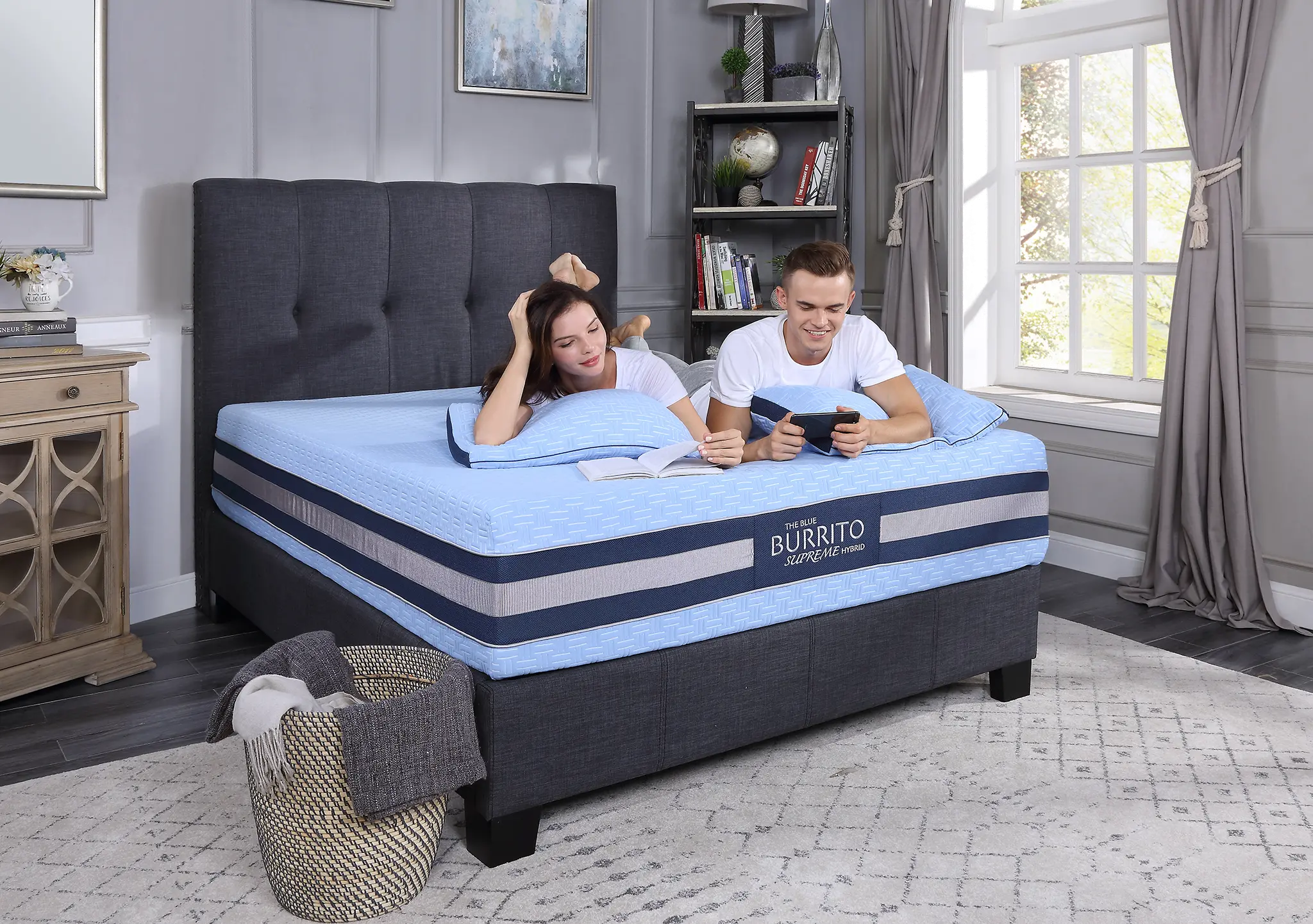 RCBBSU13KG Blue Burrito Supreme Hybrid King Size Mattress-4