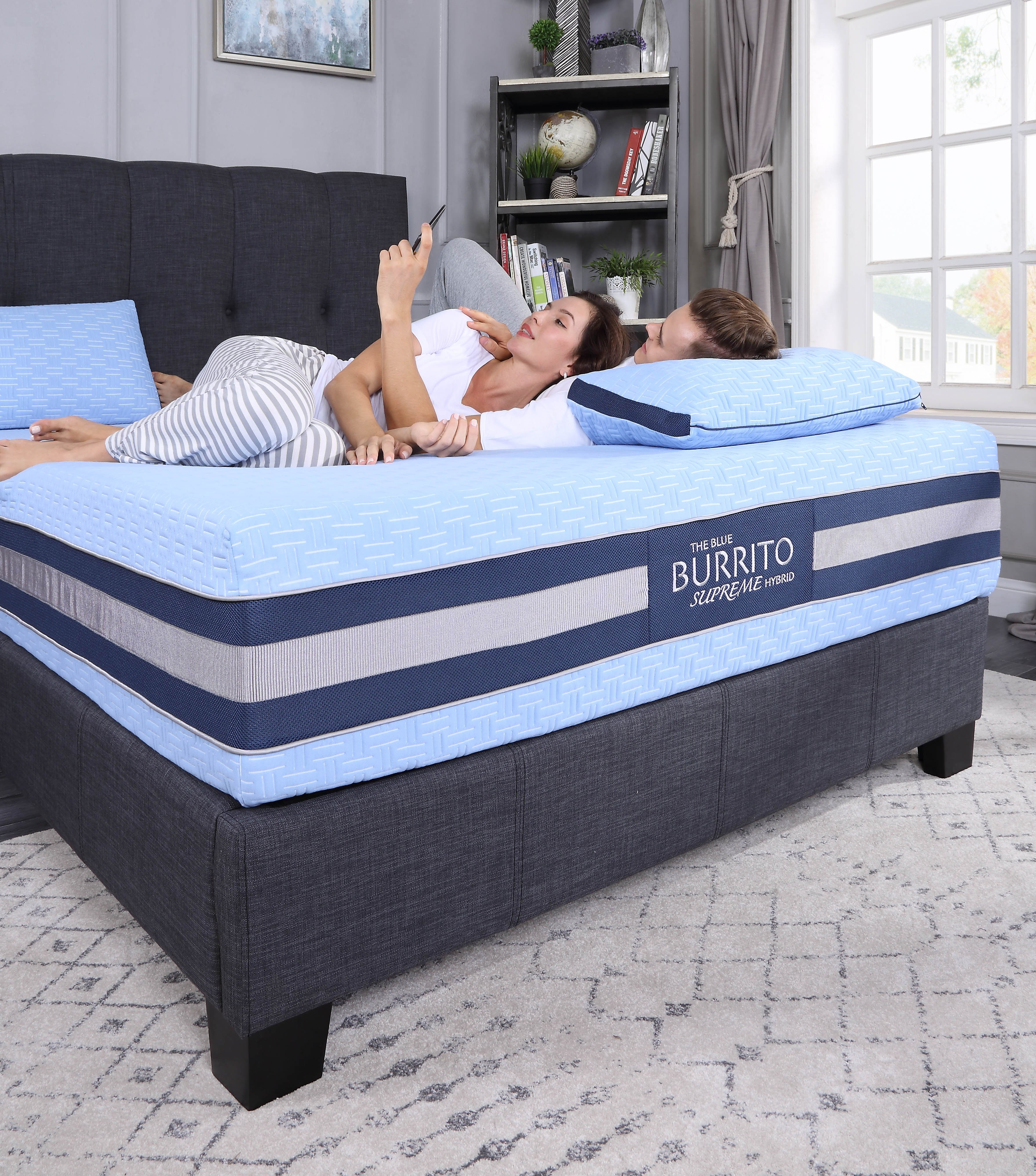 RCBBSU13KG Blue Burrito Supreme Hybrid King Size Mattress-5