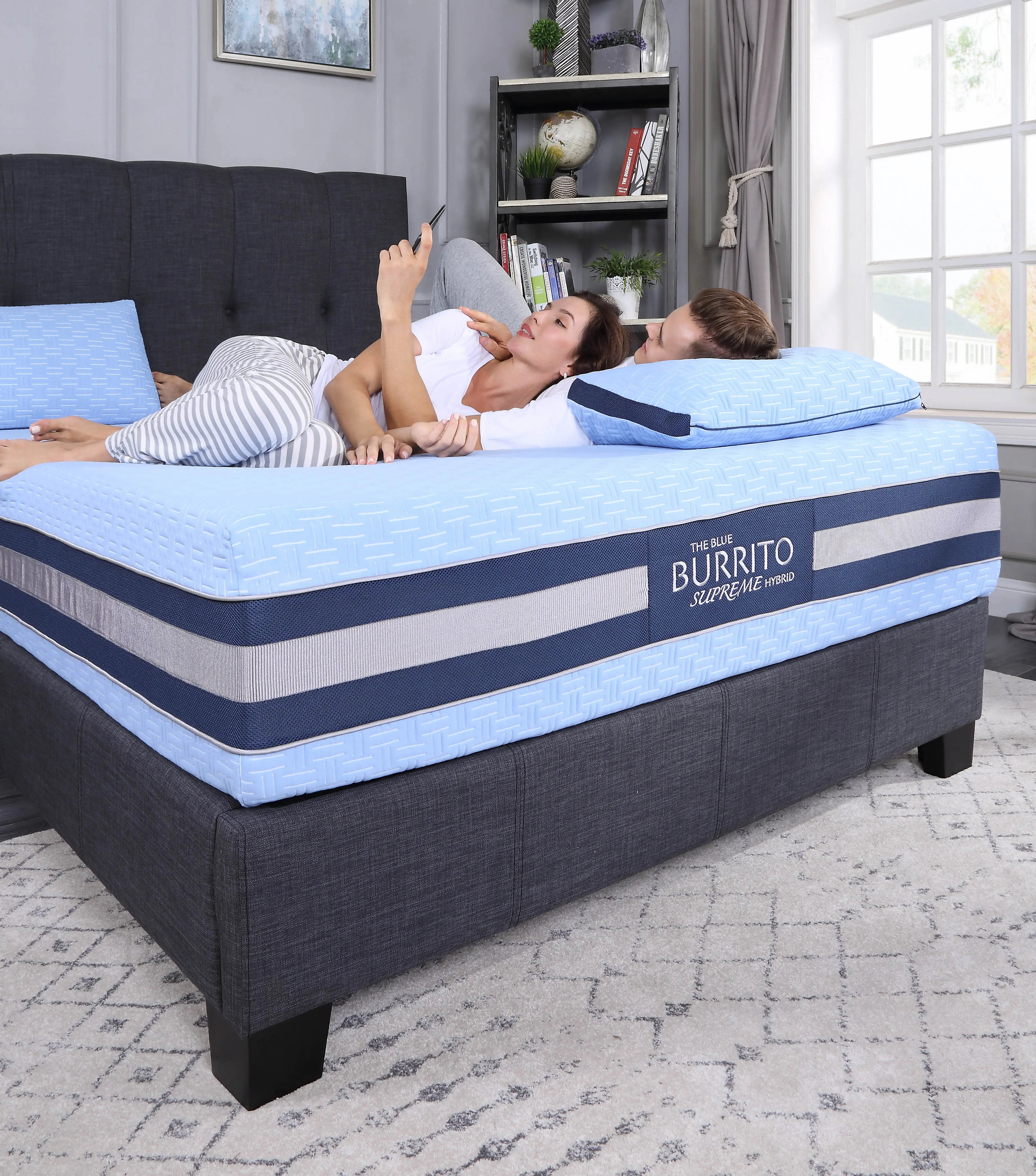 RCBBSU13KG Blue Burrito Supreme Hybrid King Size Mattress-5