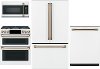 KIT Cafe 4 Piece Kitchen Appliance Package with Gas Range - White