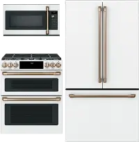 KIT Cafe 3 Piece Kitchen Appliance Package with Gas Range - White