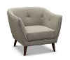 Mid Century Modern Light Gray Chair - Avery