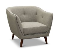 Mid Century Modern Light Gray Chair - Avery