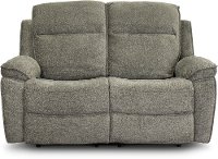 Ervin Gray Transitional Reclining Loveseat - Castaway
