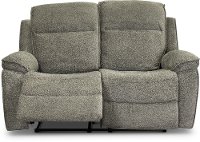 Ervin Gray Transitional Reclining Loveseat - Castaway-2