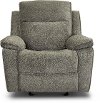 Ervin Gray Transitional Glider Recliner - Castaway