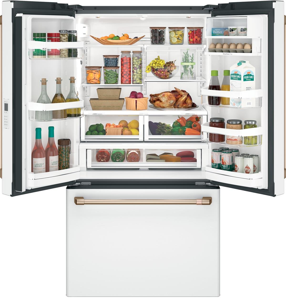 CWE23SP4MW2 Cafe Counter Depth French Door Smart Refrigerator - 23.1 cu. ft., 36 Inch Matte White-2
