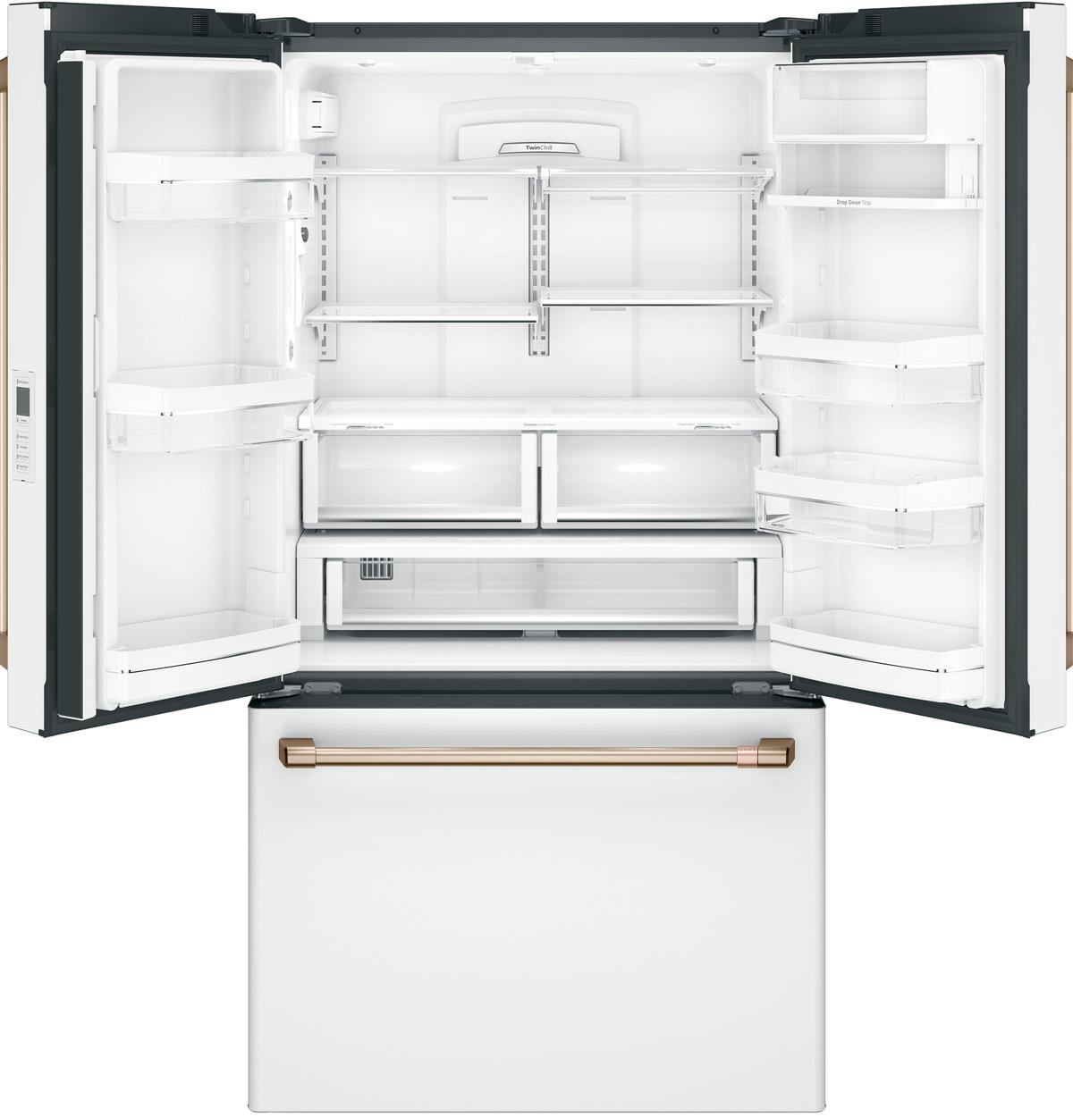 CWE23SP4MW2 Cafe Counter Depth French Door Smart Refrigerator - 23.1 cu. ft., 36 Inch Matte White-4