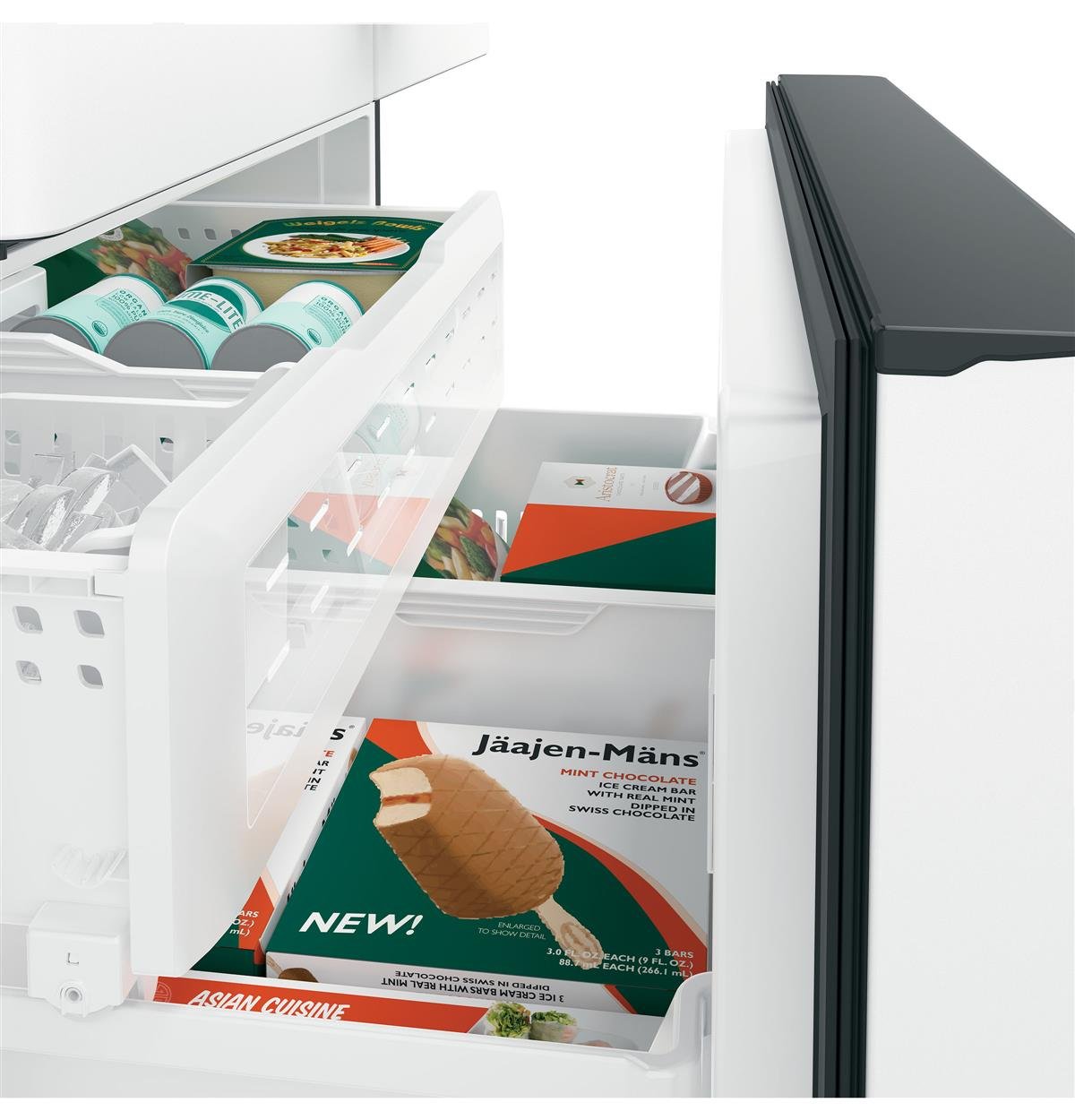 CWE23SP4MW2 Cafe Counter Depth French Door Smart Refrigerator - 23.1 cu. ft., 36 Inch Matte White-6