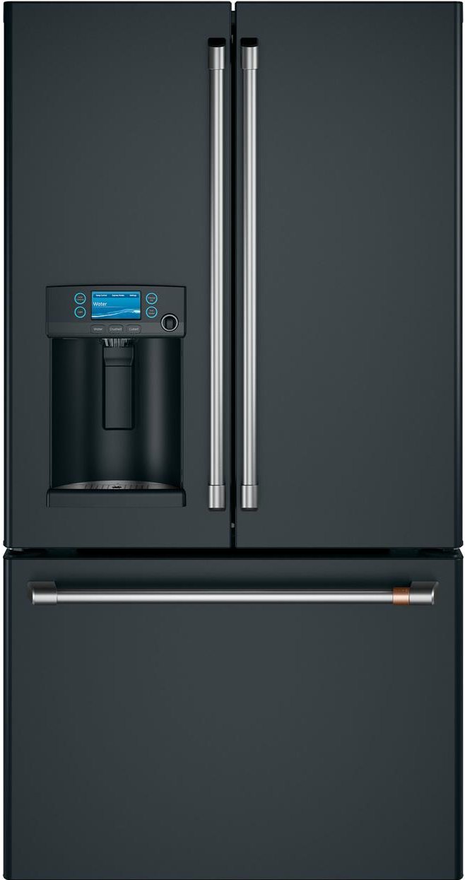CYE22TP3MD1 Cafe Counter Depth French Door Smart Refrigerator with Hot Water Dispenser - 22.2 cu. ft., 36 Inch Matte Black-1