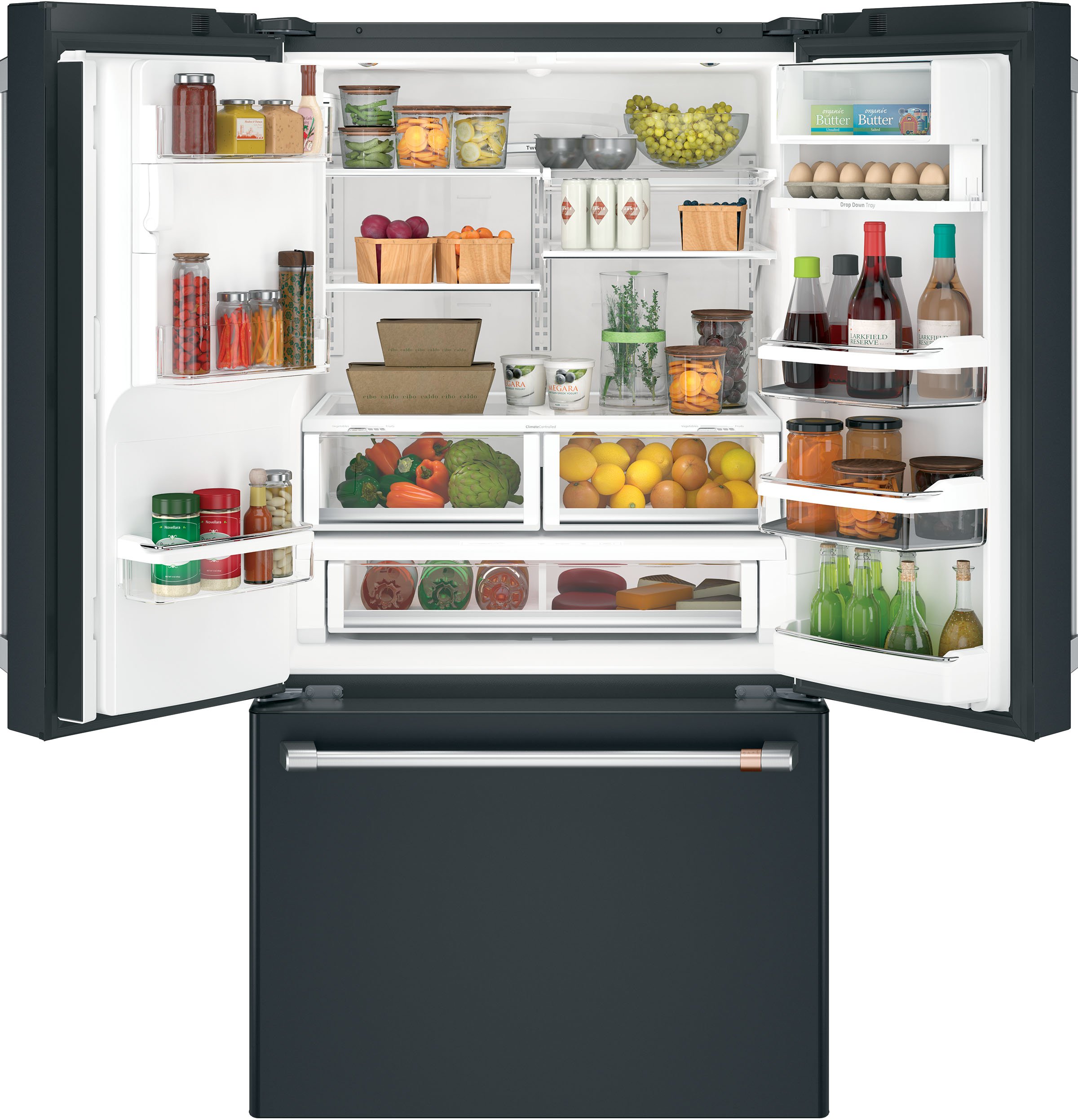 CFE28TP3MD1 Cafe 27.8 cu. ft. French Door Smart Refrigerator with Hot Water Dispenser - 36 Inch Matte Black-2