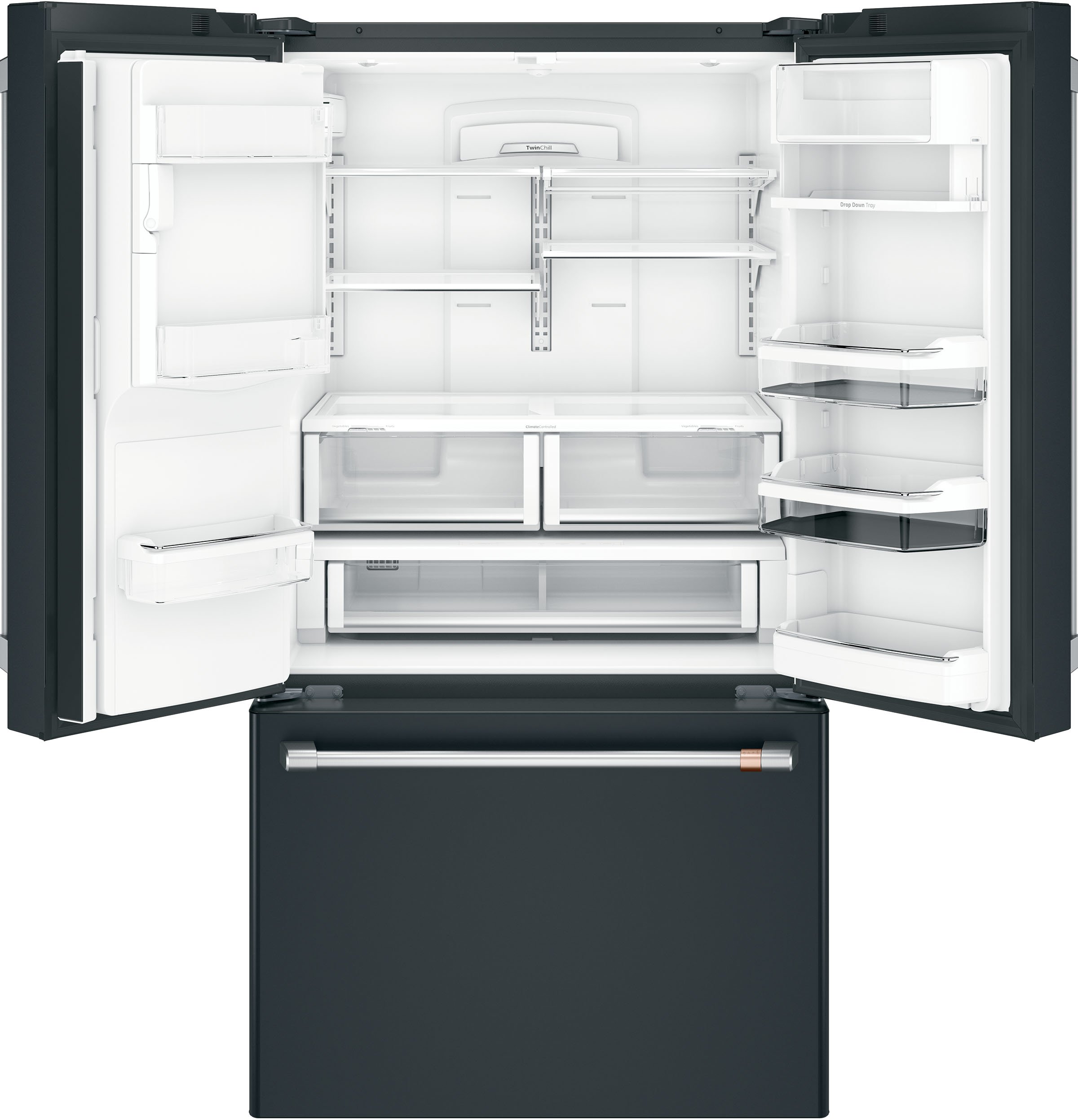 CFE28TP3MD1 Cafe 27.8 cu. ft. French Door Smart Refrigerator with Hot Water Dispenser - 36 Inch Matte Black-3