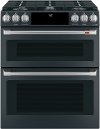 CGS750P3MD1 Cafe 30 Slide-In Gas Double Oven with Convection Range - Matte Black