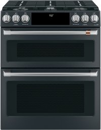CGS750P3MD1 Cafe 30 Slide-In Gas Double Oven with Convection Range - Matte Black