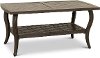 Brown Aluminum Slat Top Patio Cocktail Table - Riviera