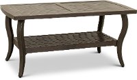 AKE07012P01/COCKTAIL Brown Aluminum Slat Top Patio Cocktail Table - Riviera