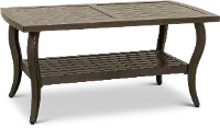 AKE07012P01/COCKTAIL Riviera Brown Aluminum Slat Top Patio Cocktail Table