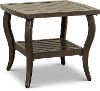 Brown Aluminum Slat Top Patio End Table - Riviera